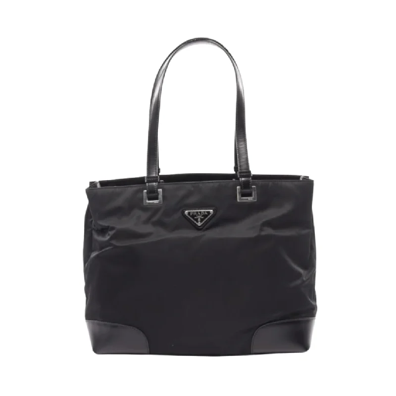 Prada Cleo bags with a detachable coin purse for added functionalityPrada Tessuto Acciaio Tote Bag, Nylon & Leather, Black