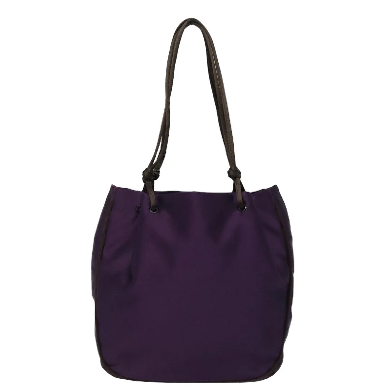 Prada Galleria bags with a structured silhouette for a professional lookPRADA Hand Bag Satin Purple  82240