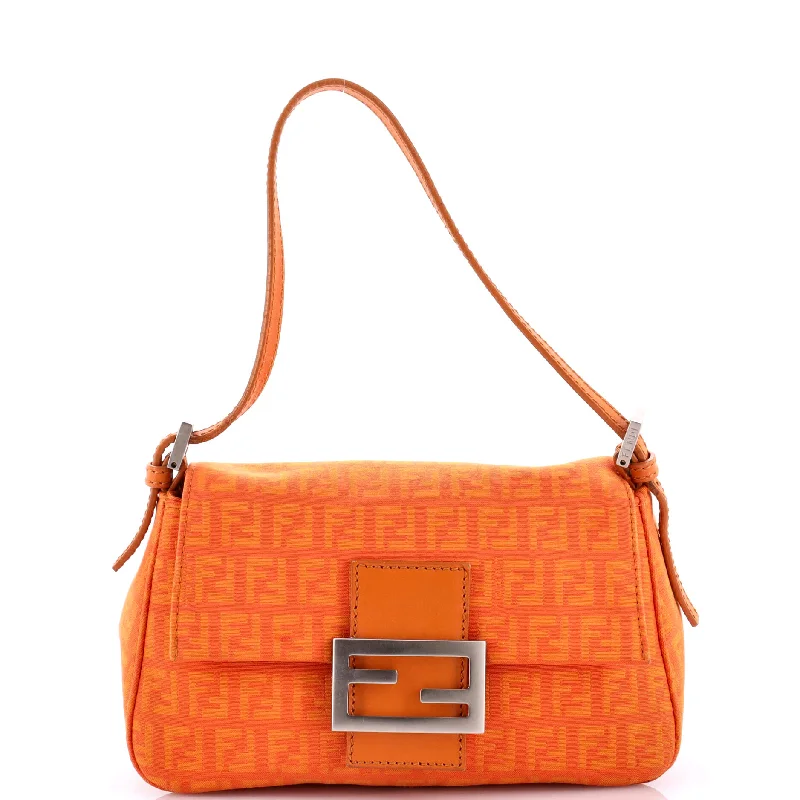 Ladies Prada handbags with a detachable wallet inside for added convenienceBaguette Bag Zucca Canvas