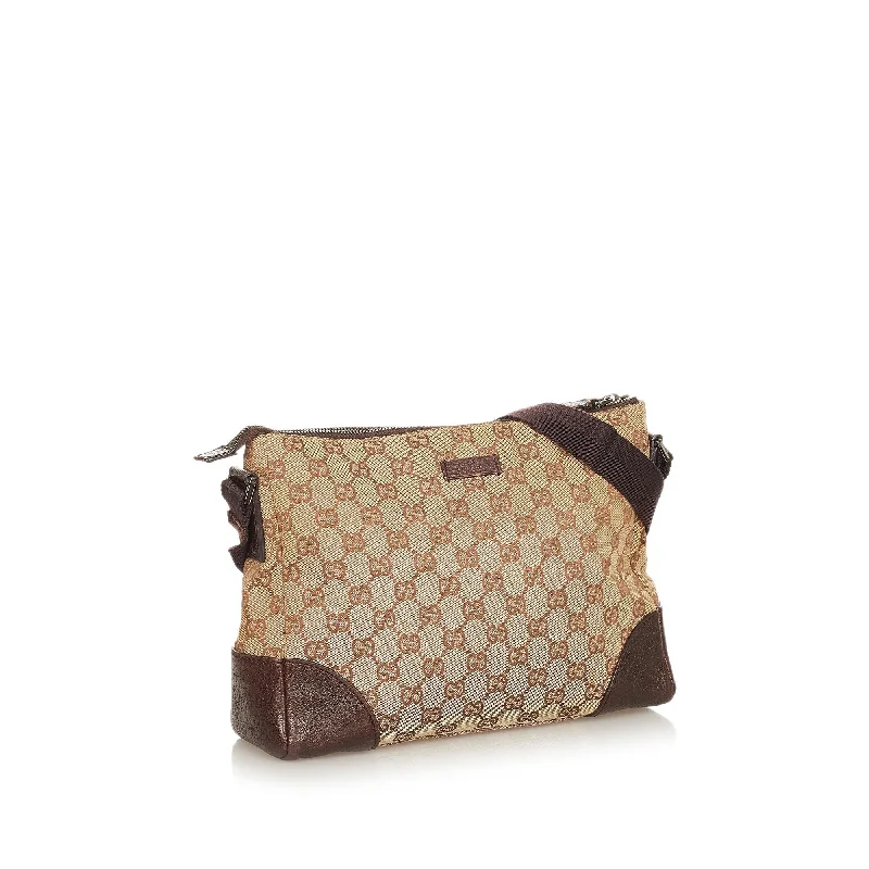 Gucci tote bags for women with a water - resistant coatingGucci GG Canvas Crossbody Bag (24993)