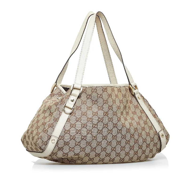 Women Gucci Sylvie bags with a leather - wrapped handleGucci GG Canvas Abbey D-Ring Shoulder Bag (JCJfEX)