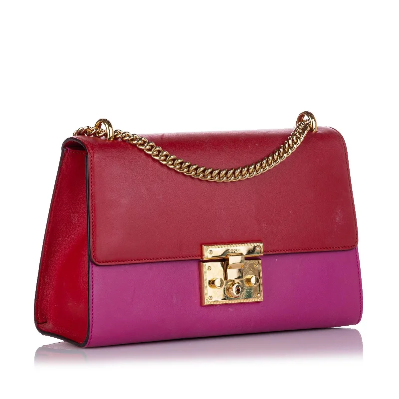 Women Gucci bags with a snap - button closure and a decorative charmGucci Small Padlock Leather Crossbody Bag (SHG-uOqm33)