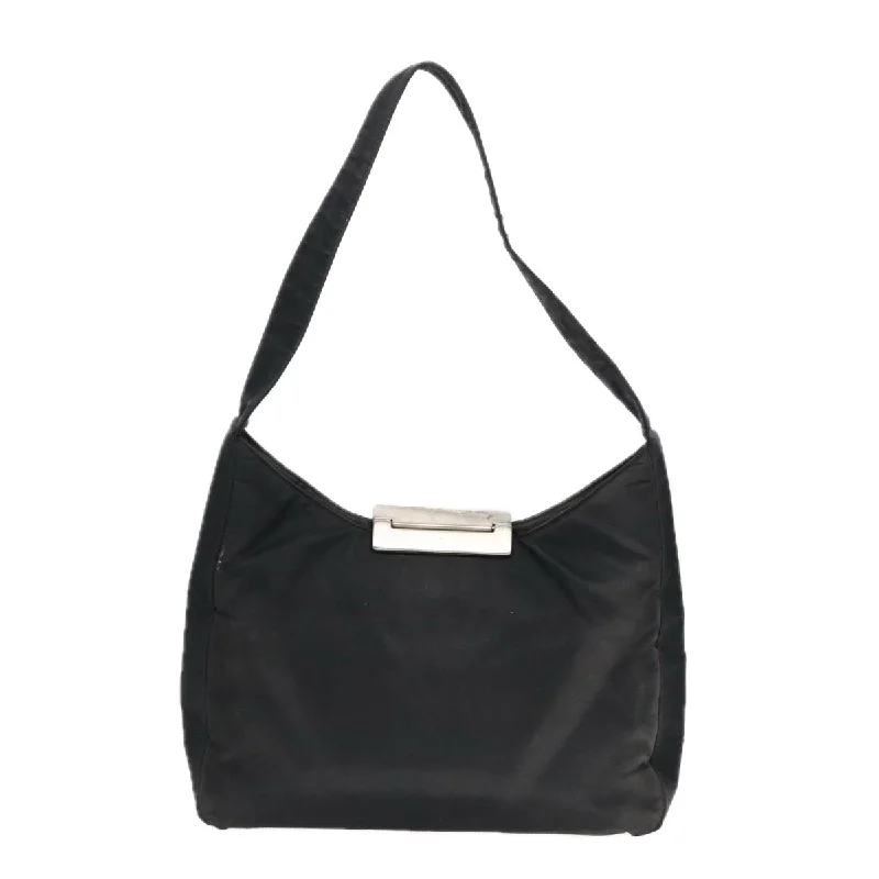 Ladies Prada Re - Edizione 2005 bags in a pastel color for a soft lookPRADA Shoulder Bag Nylon Black Silver  bs17342