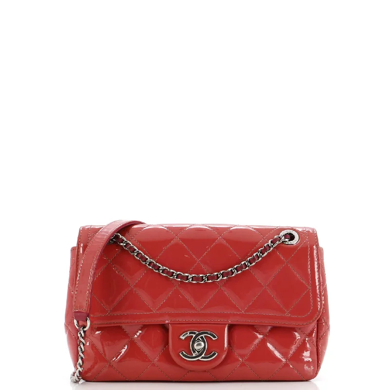 Prada bags with a snap - button closure and a decorative charm for a fashionable lookCoco Shine Flap Bag Quilted Patent Small