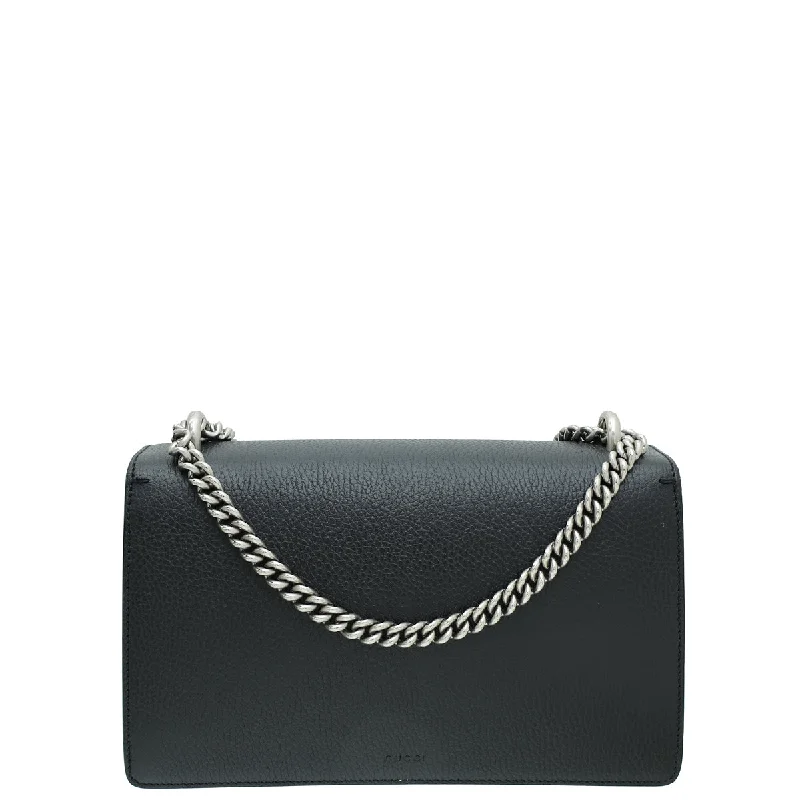 Women Gucci bags with a chain - link trim and a leather bodyGucci Black Crystal Dionysus Samll Bag