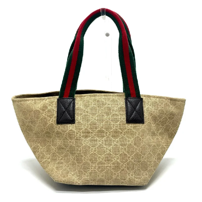 Gucci handbags for women with a metal - framed claspGUCCI Tote Bag 374433 GG canvas beige GG Sherry line Women Used