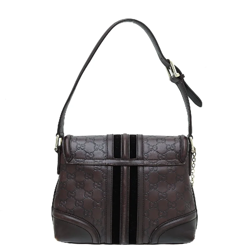 Women Gucci bags with a magnetic snap closure for easy accessGucci Chocolate Brown Guccissima Treasure Flap Bag