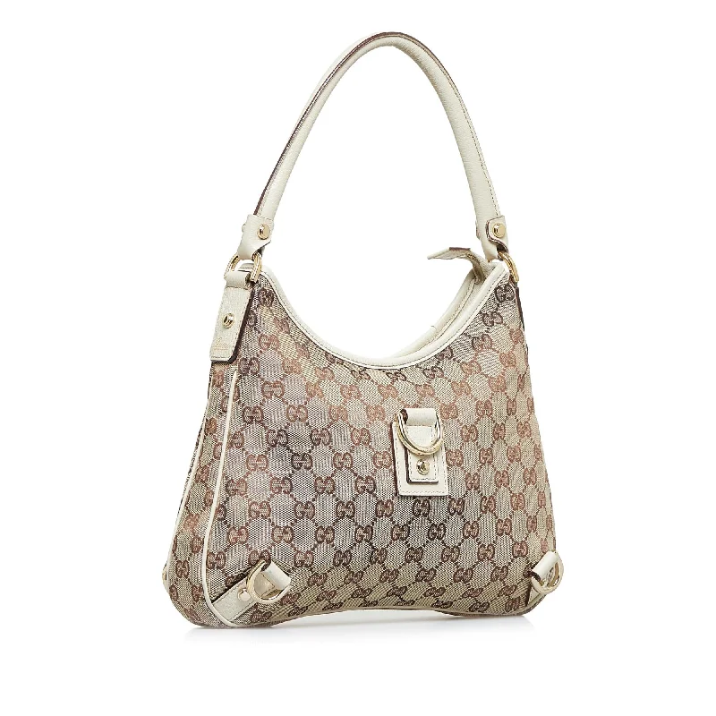 Ladies Gucci shoulder bags with a magnetic - closure flapGucci GG Canvas Abbey D-Ring Shoulder Bag (cs0Mae)