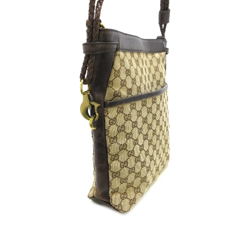 Women Gucci bags with a snap - button closure and a decorative charmGucci GG Canvas Crossbody (yLPVed)