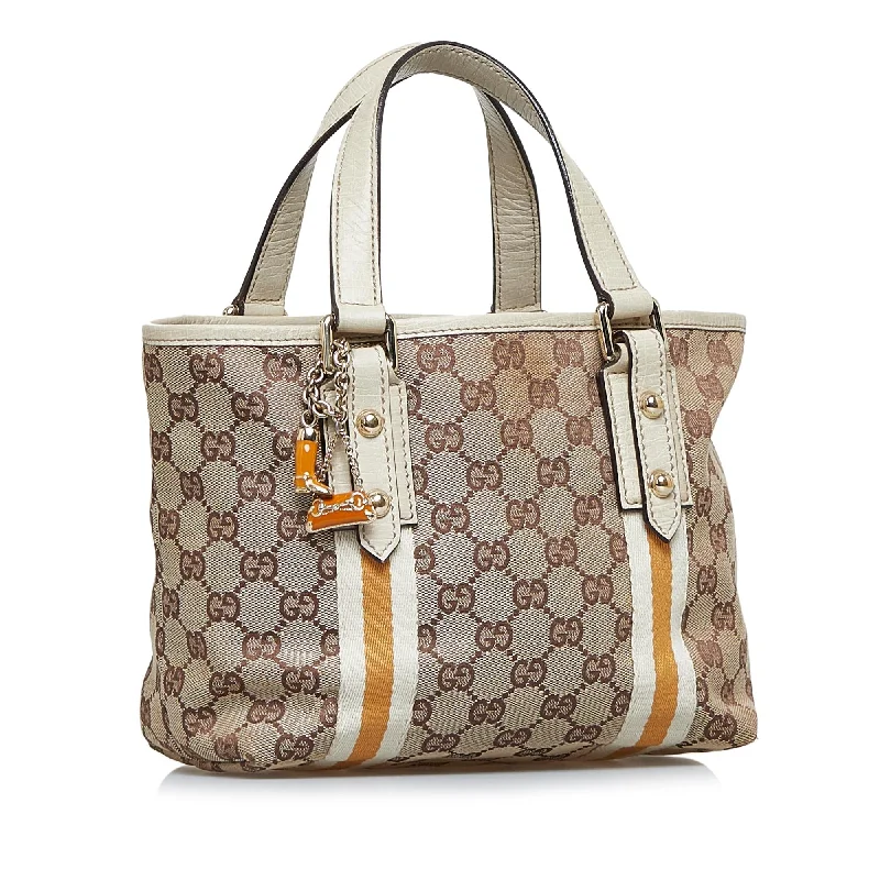 Women Gucci bags with a zippered interior pocketGucci GG Canvas Jolicoeur Handbag (SHG-URCzfD)