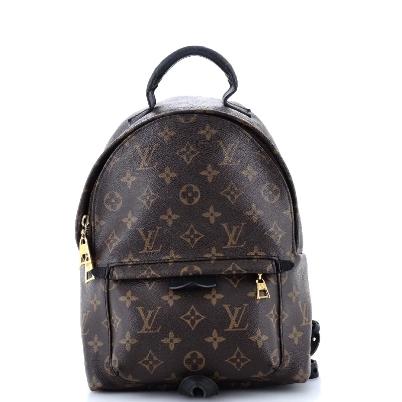 Prada nylon backpacks with a padded laptop compartment for travel and studyPalm Springs Backpack Monogram Canvas PM