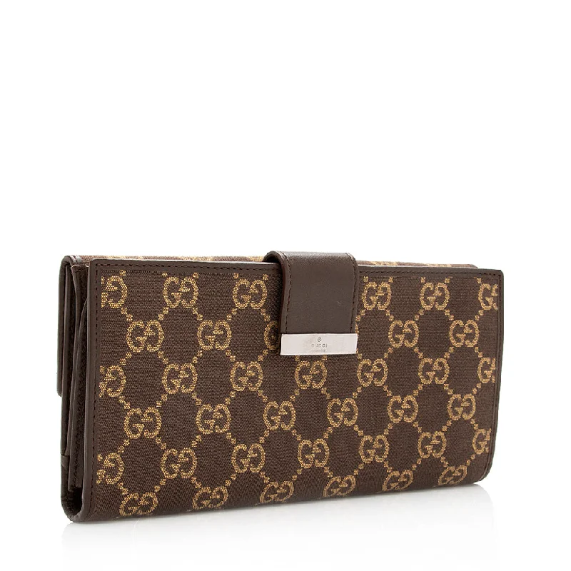 Gucci Dionysus bags for women with tiger - head claspsGucci GG Canvas Continental Wallet (SHF-20077)