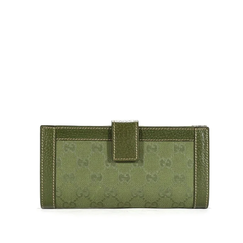 Gucci Marmont bags for women with a snakeskin - effect panelGucci Women's Wallet GG logo fabric & leather Green 231839