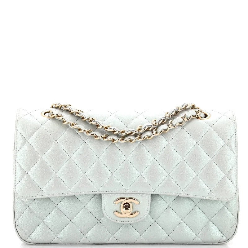 Ladies Prada Galleria bags with a detachable shoulder strapClassic Double Flap Bag Quilted Iridescent Calfskin Medium