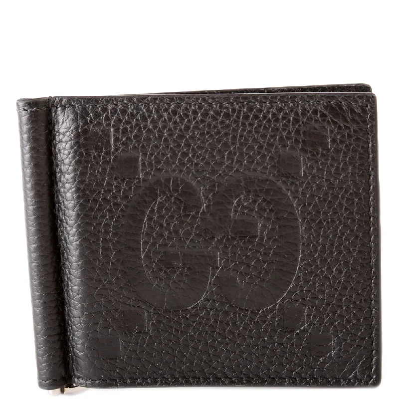 Women Gucci bags with a front - flap pocket for quick - access itemsJumbo Gucci Money Clip Card Holder 739477