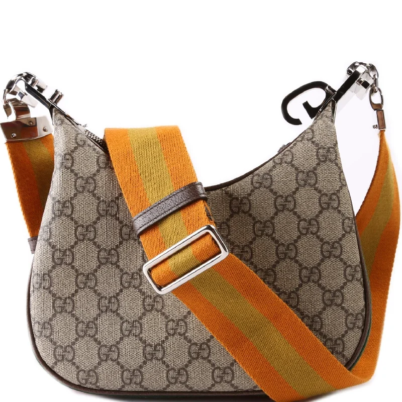 Women Gucci bags with a detachable mobile phone holder699409 Gucci Supreme Attache Small Shoulder Bag