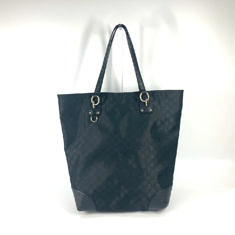 Gucci Marmont bags for women with gold - toned hardwareGUCCI Tote Bag 353702 Nylon / leather black GG Women Secondhand