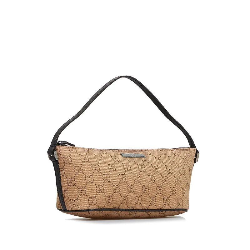 Women Gucci bags with a chain - link trim and a leather bodyGucci GG Canvas Boat (SHG-kJEOe1)