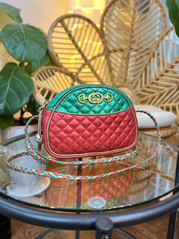 Women Gucci crossbody bags in a bold red colorGucci Mini Trapuntata