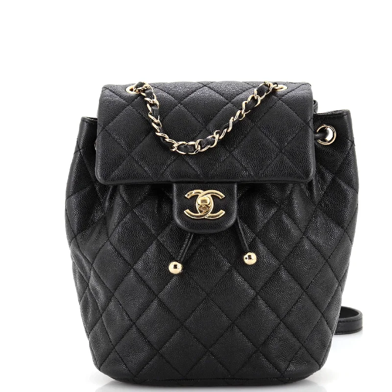 Ladies Prada handbags with a detachable wallet inside for added convenienceUrban Spirit NM Backpack Quilted Caviar Mini