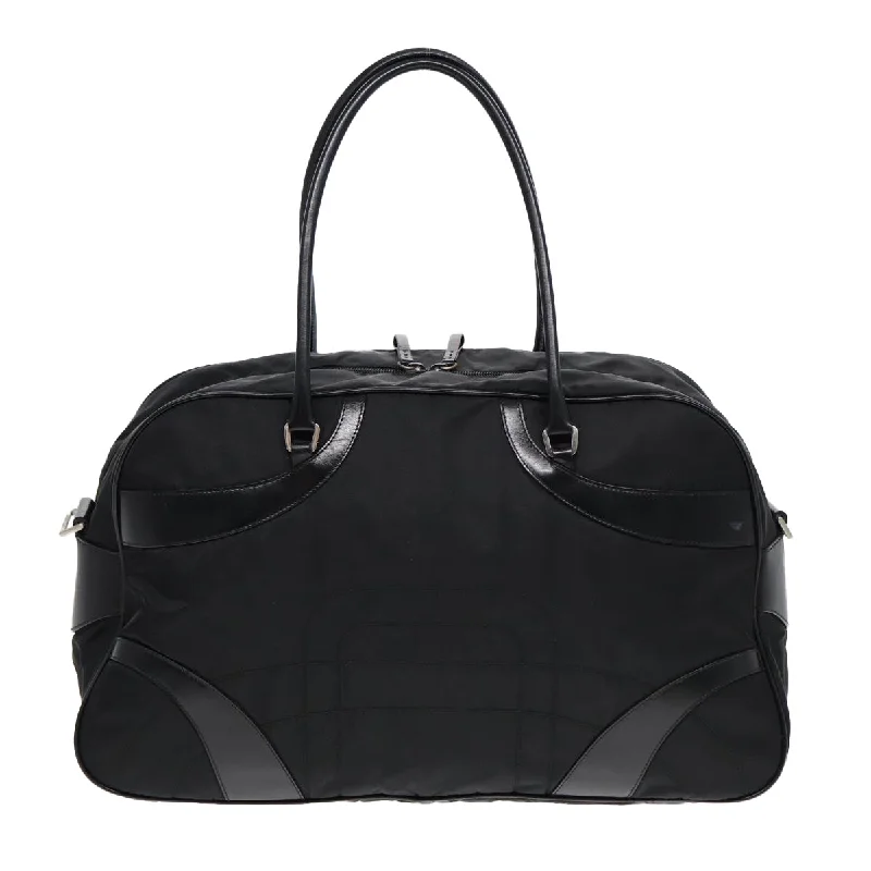 Prada Re - Edizione 2005 bags with a retro - inspired designPRADA Shoulder Bag Nylon Black Silver  85626