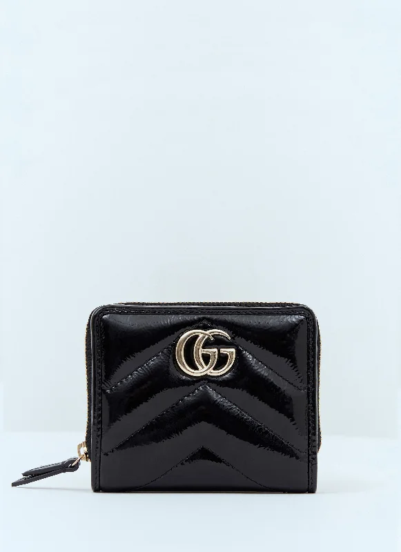 Women Gucci bags with a front - flap pocket for quick - access itemsGucci Women Gg Marmont Wallet