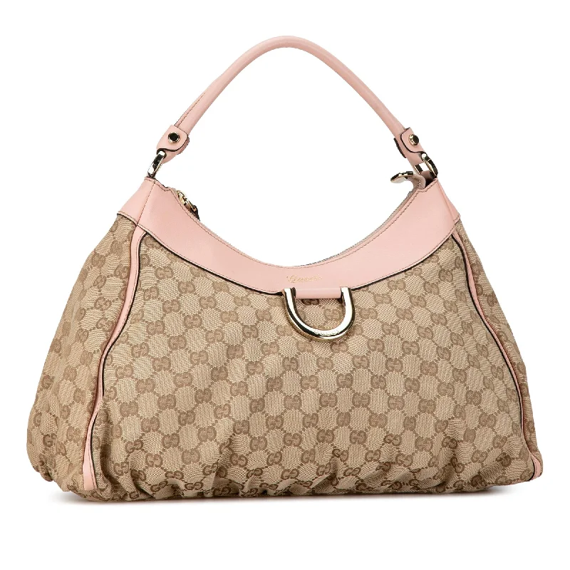 Gucci tote bags for women with a water - resistant coatingGucci GG Canvas Abbey D-Ring Shoulder Bag akIWOD)