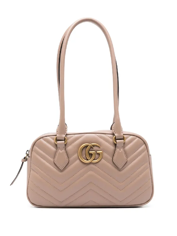 Gucci tote bags for women with a double - handle designGucci Women Gg Marmont Leather Shoulder Bag