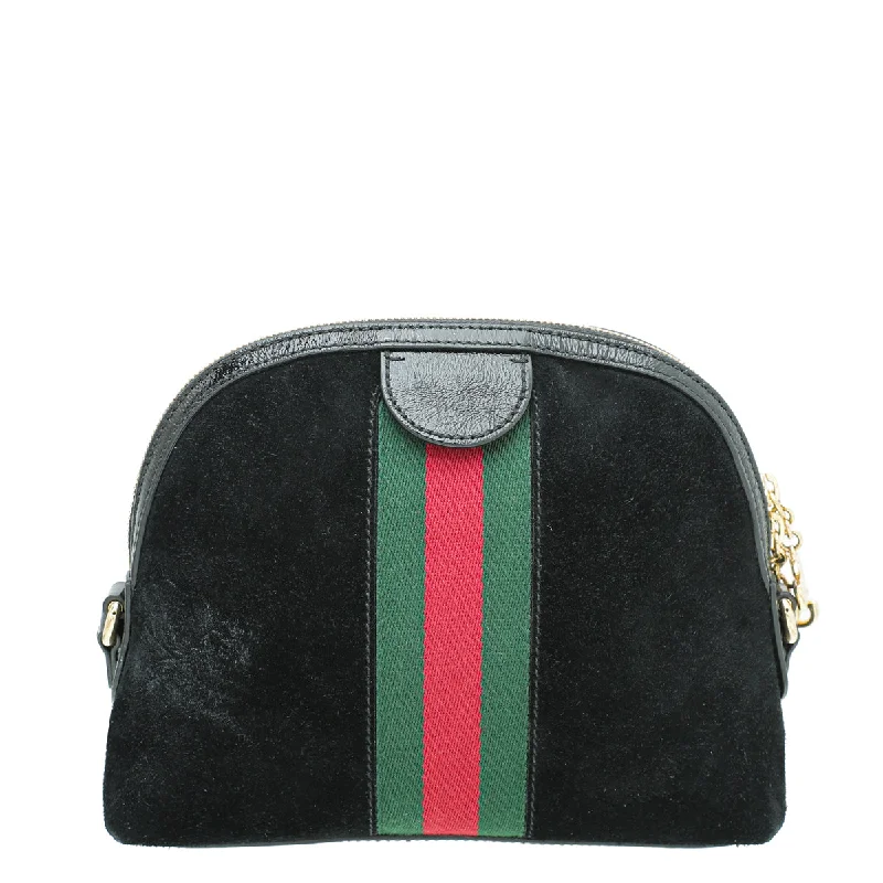 Women Gucci crossbody bags in a bold red colorGucci Black GG Ophidia Small Bag