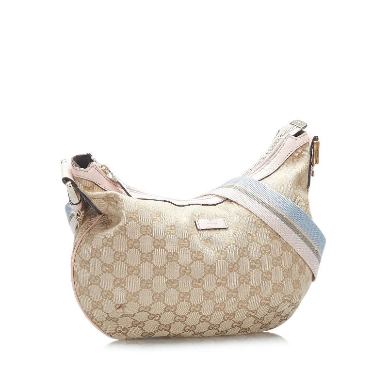 Women Gucci Sylvie bags with a detachable ribbon detailGucci GG Canvas Web Crossbody (SHG-UOozOI)