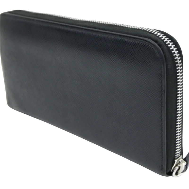 Prada Cahier bags with a leather - wrapped handle for a luxurious feelPRADA Saffiano Wallet