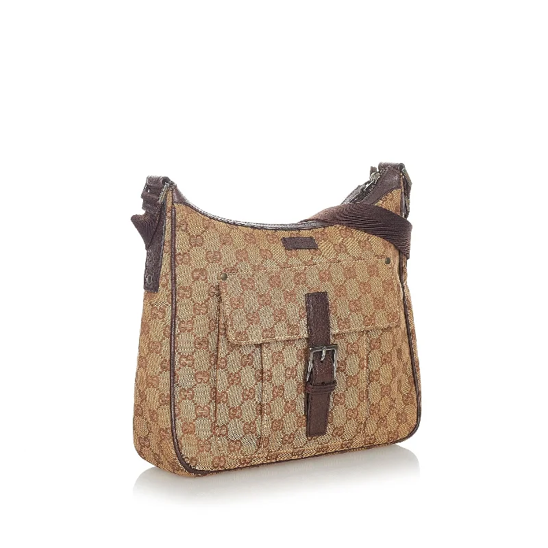 Women Gucci Sylvie bags with a detachable ribbon detailGucci GG Canvas Crossbody Bag (23705)