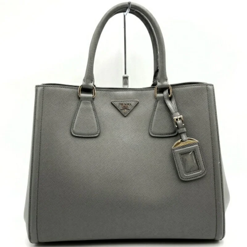 Prada bags with a back - zip pocket for storing valuables securelyPRADA Saffiano Handbag