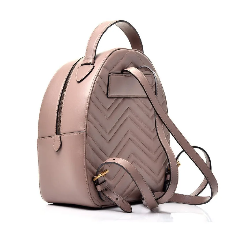 Ladies Gucci Dionysus bags with a chain - link shoulder strapGucci 476671 001998 GG Marmont Women's Beige Matelasse Leather Backpack (GG2063)