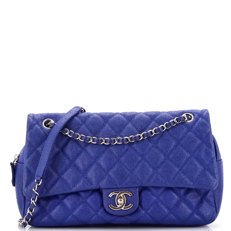 Prada Cleo bags with a curved shape and a chain - link shoulder strapEasy Flap Bag Quilted Caviar Jumbo