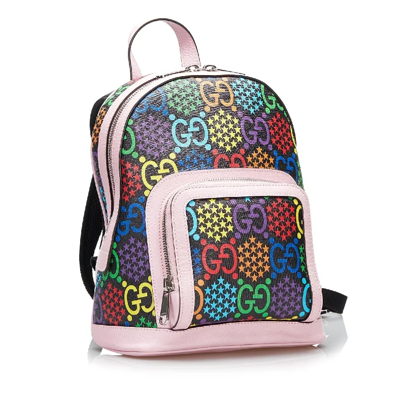 Ladies Gucci Dionysus bags with a star - shaped charmGucci GG Supreme Psychedelic Backpack (SHG-bhgTab)