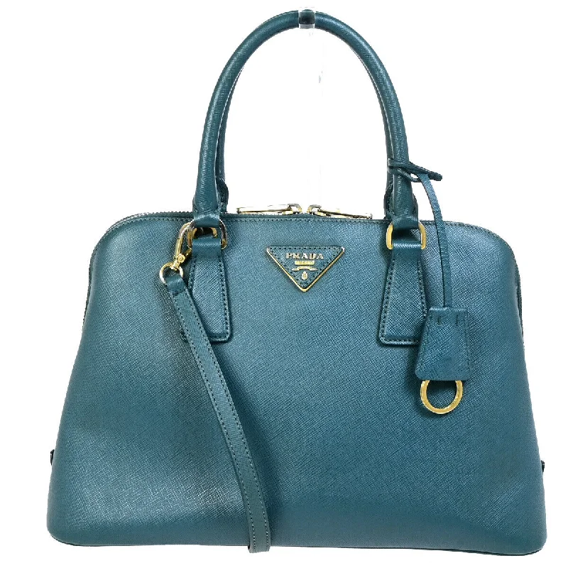 Prada bags with a front - zip pocket for small items like cards and keysPRADA Saffiano Handbag