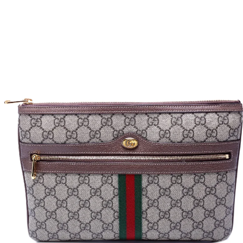 Women Gucci crossbody bags with a keychain holderOphidia Pouch Gucci Supreme 517551