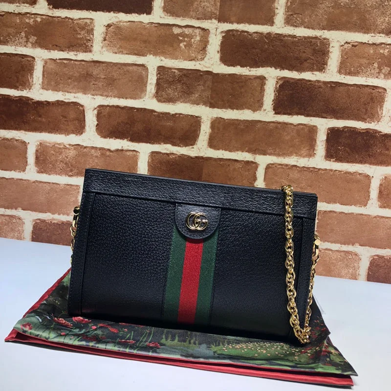 Women Gucci Sylvie bags with a crystal - embellished web stripeBC - GUCCI BAG - 2895