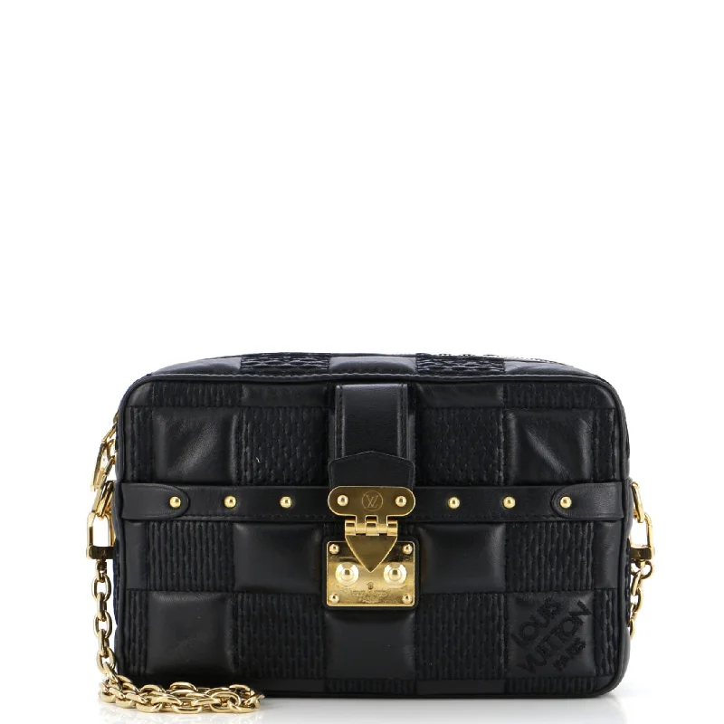 Prada Cleo bags with a contrast - colored interior for visual interestTroca Handbag Damier Quilted Lambskin PM