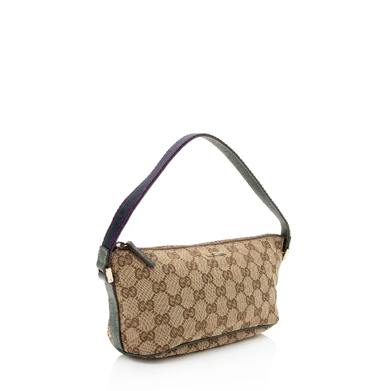 Gucci Marmont bags for women with a snakeskin - effect panelGucci GG Canvas Classic Pochette (QPrDNd)