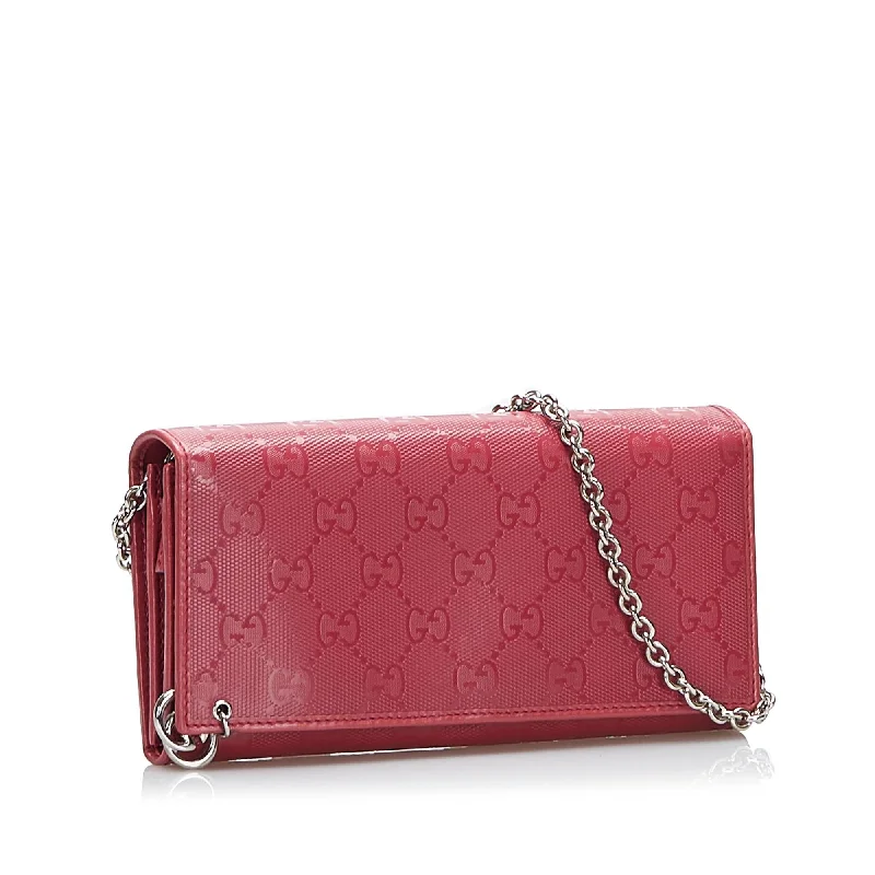 Ladies Gucci shoulder bags with a single - handle designGucci GG Imprime Wallet On Chain (SHG-clxtl4)