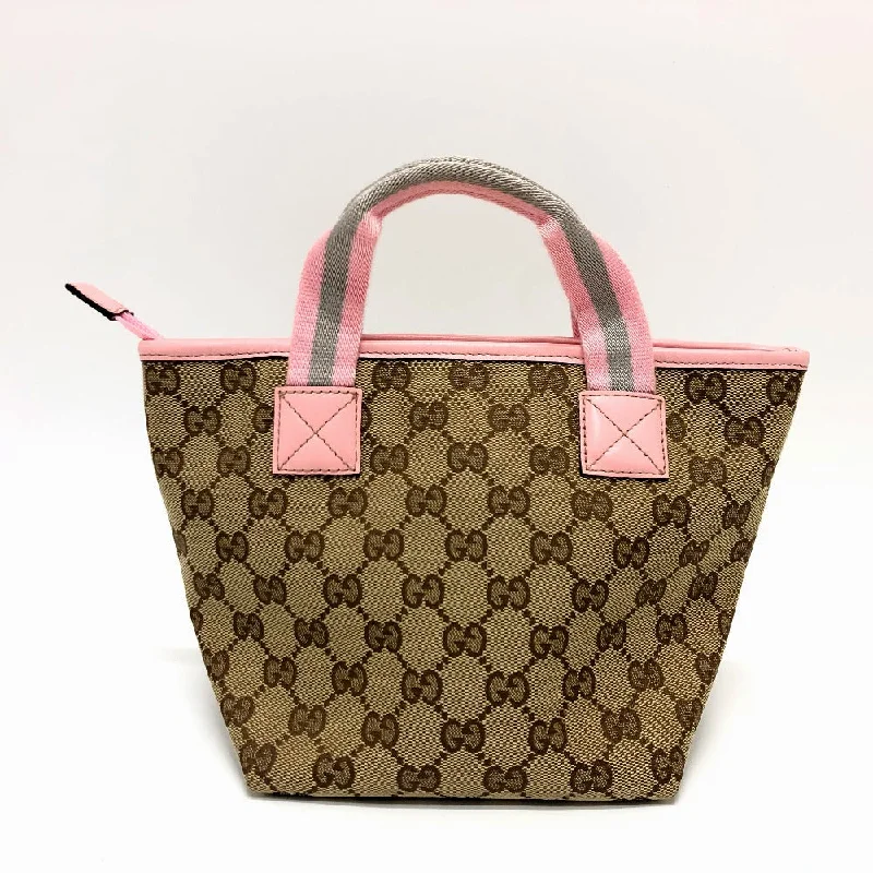 Gucci backpacks for women with a sleek silhouetteGUCCI Tote Bag 284728 GG canvas Brown x pink Chilled license GG Shelly line Women Used