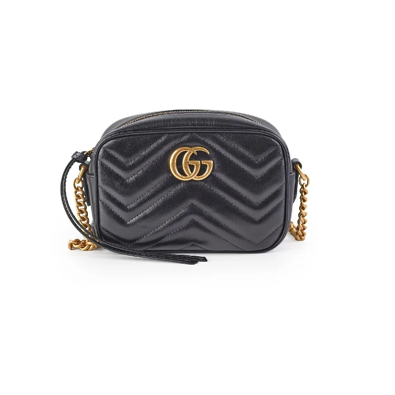 Gucci backpacks for women with a hidden back pocketGucci Mini Marmont Camera Bag Black