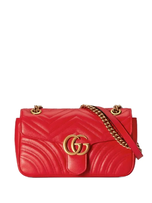 Gucci handbags for women with a back - zip pocketGucci Women Gg Marmont Leahter Shoulder Bag