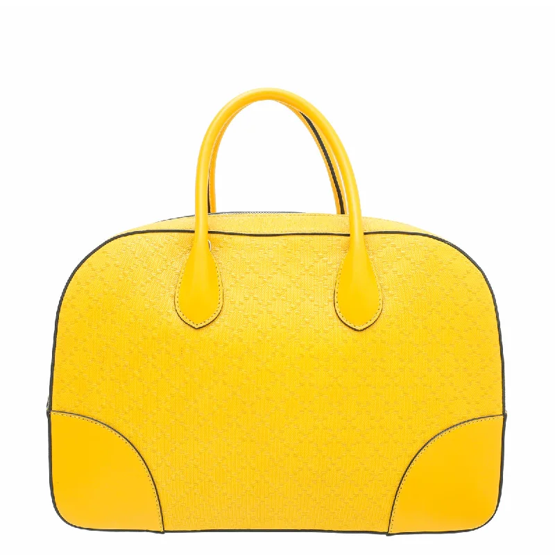 Women Gucci bags with a magnetic snap closure for easy accessGucci Yellow Bright Diamante Top Handle Bag