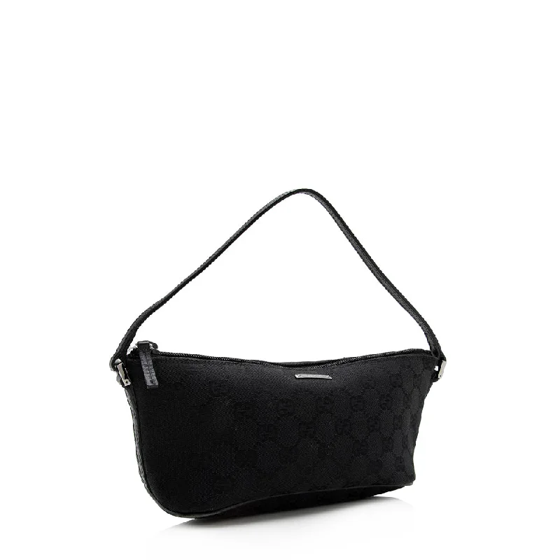 Gucci tote bags for women with a printed Gucci logoGucci GG Canvas Classic Pochette (17469)