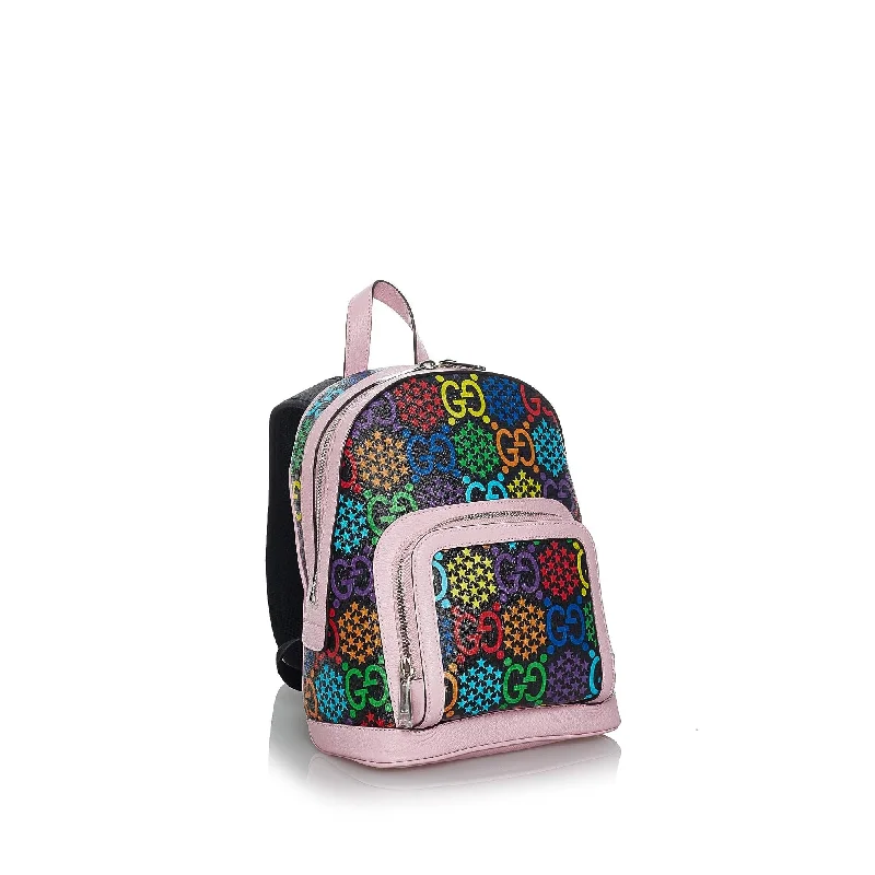 Gucci tote bags for women with a water - resistant coatingGucci GG Supreme Psychedelic Backpack (SHG-1SR6ET)