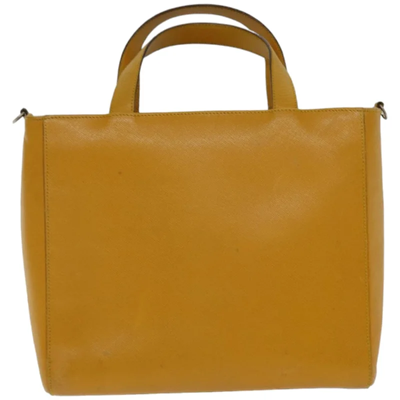 Small - sized Prada Saffiano leather bags for a compact and stylish carryPRADA Hand Bag Safiano leather 2way Orange  76420