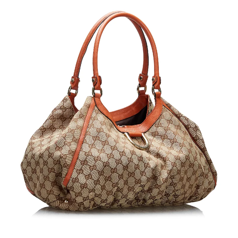 Women Gucci Sylvie bags with a crystal - embellished web stripeGucci GG Canvas Abbey D-Ring Shoulder Bag (ztS7fP)